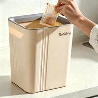 Poubelle carrée en plastique PP écologique sans couvercle, ouverture supérieure, vente en gros