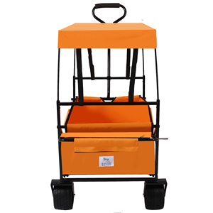Gerobak Lipat Empat Roda Baja Anti Karat Multiguna Ringan dengan Kanopi, Platform Segala Medan, untuk Anak, Pantai, Belanja, dan Penyimpanan - Product Image 4