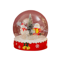 DIY Weihnachts-Schneekugel-Lampe LED Warmlicht Santa Mini-Weihnachtsbaum-Dekoration Handgemachtes Nachtlicht Geschenk für Zuhause Party Feiertage