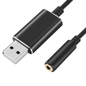 Tarjeta de sonido externa USB de 3,5 mm sin controladores para transmisión de audio en computadoras portátiles - Product Image 4