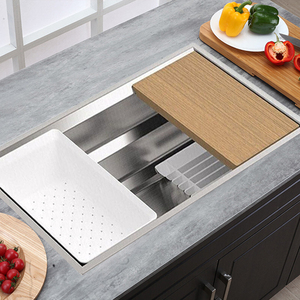 Kohler 304 thép không gỉ lớn duy nhất lưu vực puliffe Hướng dẫn sử dụng tinh thể khoan bồn rửa nhà bếp handmade 5540t phong cách - Product Image 3