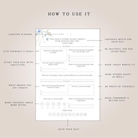 Mon journal quotidien de soins personnels avec questions directrices (A5, 80 feuilles)