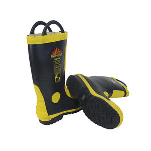 Sepatu Pemadam Kebakaran Bersertifikat NFPA 100% Tahan Api dengan Ujung Baja dan Sol Karet Baja - Product Image 4