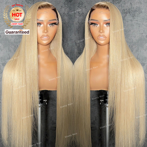 Vente en gros 180% densité 5x5 Hd dentelle fermeture Bye Bye noeuds miel blond os perruque droite cheveux indiens bruts perruque de cheveux humains sans colle - Product Image 4