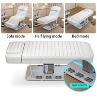 Table de massage chauffante de luxe pour spa, lit vibrant pour salon de beauté, chaise médicale, lit pour soins du visage et des cils, table de massage électrique