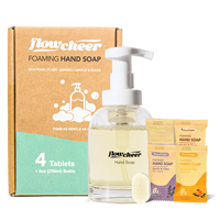 Tablettes de savon pour les mains effervescentes écologiques OEM à haute mousse avec couleurs personnalisables et divers parfums