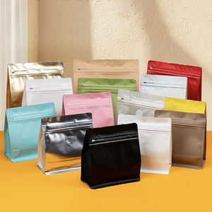 Tas biji kopi persegi warna-warni, tas biji kopi persegi warna-warni 125g 250g 500g 1000g dengan katup tas kopi - Product Image 1