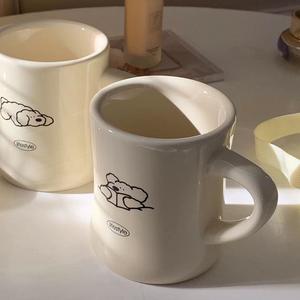 Taza de <span class=keywords><strong>Café</strong></span> Desechable de Cerámica con Diseño de Perrito de Dibujos Animados, Estilo Coreano, para Celebridades de Internet, Linda, Apta para Microondas y Lavavajillas, para Fiestas - Product Image 3