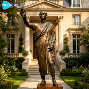 Escultura de Augusto, emperador romano, en bronce fundido en 3D, tamaño real, para decoración de vestíbulo de hotel - Product Image 3
