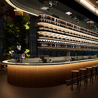 Desain BAR ergonomis gaya AS peralatan minuman & pendingin solusi Bar Lengkap