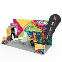 Admax 10x10 pieds Cadre en aluminium Étanche Double face Publicité Pliable Sans outil LED SEG Boîte lumineuse illuminée Affichage