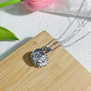 魅力防变色硬币饰品日月吊坠项链吊坠 - Product Image 2