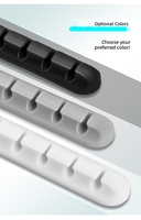 Lot de pinces de fixation pour câbles, organisateur de cordons pour bureau, table de chevet et bureau, gestion sécurisée des câbles USB, de charge, d'alimentation et de souris