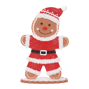 Classic Red <b>Gingerbread</b> Santa Claus 16 Inch Freestanding Figure for Retail Counter <b>Christmas</b> Holiday Display Bulk Supply - Product Image 1