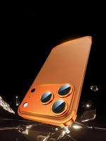 Coque de téléphone en métal pour iPhone 17, 17 Pro, 17 Pro Max – Étui de luxe avec anneau de protection et verre trempé pour objectif
