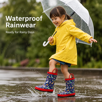 Bottes de pluie en caoutchouc pour enfants, fabrication OEM/ODM professionnelle, vente en gros, chaussures imperméables pour enfants, poignée portable, personnalisation de la marque
