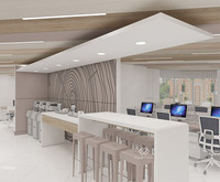 Comptoir de bar commercial incurvé en résine translucide LED illuminée sur mesure, comptoir de bar en acrylique à surface solide LED