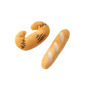 Jouet à mâcher pour chien en peluche écologique en forme de pain, avec couineur, résistant aux morsures et aux effets de nettoyage des dents - Product Image 3