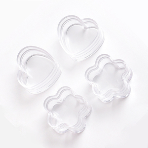 Nouvelle tendance forme d'étoile 3ml 3g en forme de fleur de coeur 4ml 4g Mini boîte à dragées en plastique conteneur boîte de rangement de crème pour le visage sucrée pots - Product Image 1