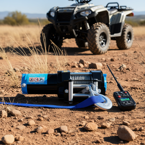 Electric Winch 12 V 3500 Lbs Steel Cable ATV UTV With <b>Wireless</b> Remote <b>Control</b> Roller Fairlead - Product Image 2