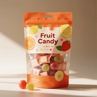 Sachet Doypack Personnalisé Imprimé de Qualité Alimentaire avec Fenêtre et Fermeture Éclair, Emballage Refermable pour Bonbons, Snacks, Biscuits et Aliments Secs