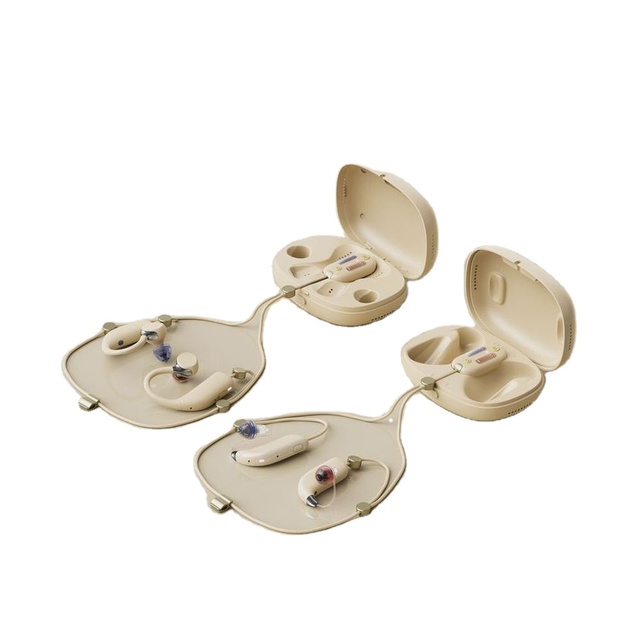 Hot Seller Portable Mini Anti-Loss IP68 Beige Rechargeable Hearing Aid 60dB High Quality Senior Manufactured for the Deaf