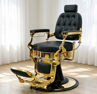 Fauteuil de barbier hydraulique inclinable de qualité supérieure, robuste, style vintage, pour salon de coiffure