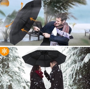 <span class=keywords><strong>Parapluie</strong></span> pliant automatique double couche 3 volets coupe-vent de haute qualité 23 pouces *8k, 10 baleines, 104 cm, compact et <span class=keywords><strong>pliable</strong></span> pour hommes et femmes - Product Image 4