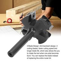 Miaorui 8*40*4T * 60L T-forme alliage dur bois CNC Spoilboard surfaçage routeur Bits fraise tige ronde panneau forets