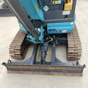 Mini-excavatrice d'occasion 2 tonnes, compacte, sur chenilles, jaune et bleue, pour travaux de construction et d'aménagement paysager - Product Image 4