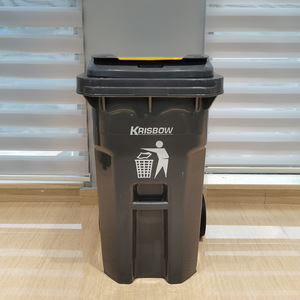Contenedor de Basura Cuadrado Grande de 240L con Tapa para Parques y Calles, Color Verde - Product Image 2
