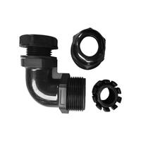 Passe-câble en nylon injecté IP68 à angle de 90 degrés, série M, M16*1.5, toutes tailles, joint d'étanchéité en plastique, connecteur de fixation de câble
