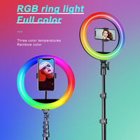Lampe annulaire LED professionnelle la moins chère pour la photographie, lampe annulaire de 10 pouces, trépied, lumière vidéo pour appareil photo LED