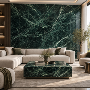 Grande dalle de marbre UnionStone Verde Alpi polie, imperméable, application contemporaine pour murs et sols d'hôtels - Product Image 4
