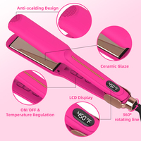 Top Selling New Arrival MCH Titanium Wide Plate Infrared Hair Straightener 2 in 1 Fast Curling Hair Straightening Flat Irons