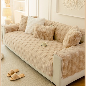 Cuscino in pelliccia di coniglio morbido e delicato sulla pelle con uno stile massaggiante spesso imbottito <span class=keywords><strong>per</strong></span> un <span class=keywords><strong>divano</strong></span> sezionale caldo e invitante - Product Image 2