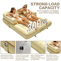 Canapé-lit gonflable en tissu 2-en-1, matelas flottant pour piscine, île gonflable portable pour lac, plage et baignade