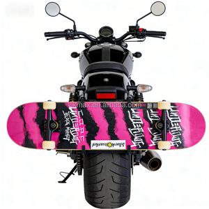 Patineta Completa de Madera de Arce Canadiense de 8.0 Pulgadas y 7 Capas, con Gráficos Personalizados, Doble Rocker Cruiser, Venta al Por Mayor en el Mercado Negro - Product Image 2