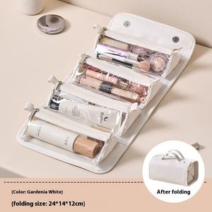 Cosmetic <b>Case</b> Storage Bag with Removable Compartments Handle Design Large Capacity Waterproof Travel Cosmetic Toiletry Bag - Product Image 4