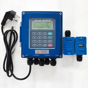 Clamp Flowmeter China Keyence 220VAC/ 24VDC Pipe Display Stable Accurate Wall Mounted Portable Clamp ON Ultrasonic Flow Meter For Water Liquid