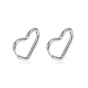 Fashion love titanium steel earrings simple stainless steel new products everything matching ear studs female