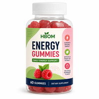 Gummies Énergétiques OEM à l'Extrait Naturel de Plantes et Vitamine B12, OEM ODM, Complément Nutritionnel Sportif à Marque Blanche pour une Énergie Durable