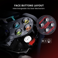 Manette sans fil Elite GameSir T3 Pro Nine-Tailed Fox avec base de charge RGB transparente, batterie 1200 mAh pour PC
