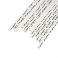 Pailles en papier jetables de qualité supérieure YuMo, noires imprimées, compostables, pour les mariages, les banquets, les thés au lait, les fêtes et les boissons