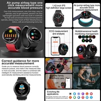 Venta caliente Popular ECG presión arterial control de la salud de lípidos Múltiples funciones modos de movimiento Banda de silicona suave Reloj inteligente