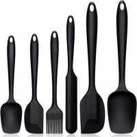 Ensemble de spatules de cuisson multifonctionnelles en silicone, qualité alimentaire, résistantes à la chaleur, avec racloir, pinceau à huile et couteau à glaçage – Outils de pâtisserie et de cuisine
