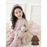 Ensemble 2 pièces pour bébé fille YOEHYAUL X5173, débardeur sans manches et pantalon, avec volants, uni, tendance été pour tout-petits