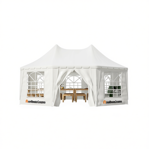 Carpa de Jardín Resistente para Bodas, Gazebo de PVC y Tela Oxford con Postes de Aluminio de 2000-3000 mm, Impermeable, para Verano - Product Image 1