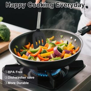 Spatule de cuisine en silicone solide et durable, résistante à la chaleur, polyvalente, flexible, antiadhésive et ajourée - Product Image 2
