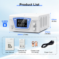 Alimentation électrique CC haute puissance Wanptek KPS3030D 900W, 30V 30A, réglable, source variable régulée pour laboratoire